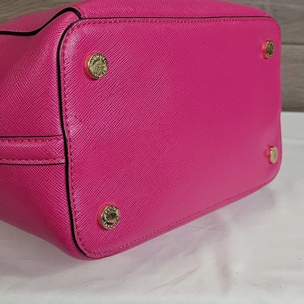 Michael Kors Fuschia Greenwich Grab Bag Tote Shoulder Bag Purse